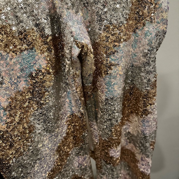 Genevieve Revolution Ivory Multi Jumpsuit sequins - Picture 6 of 8